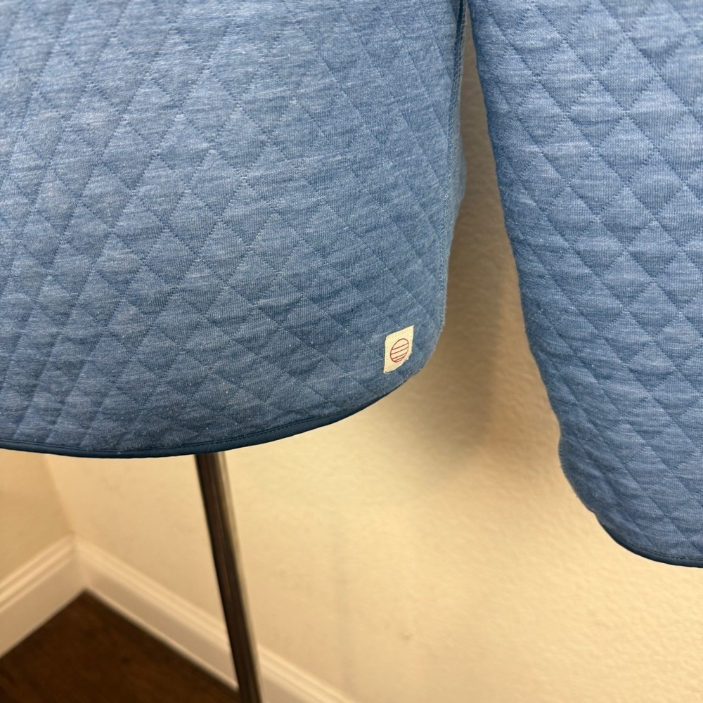 MARINE LAYER MENS 
Corbet Reversible Quilted Pullover | Small | Blue | Grey - Picture 5 of 8